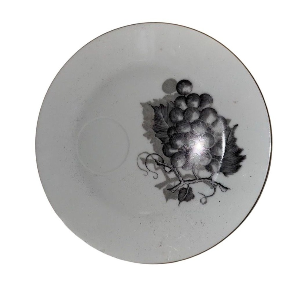 Vintage Winterling Bavaria Porcelain Plate Grape Design White Glossy